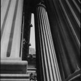 Columns at Entrance to Metropolitan Museum of Art Photographic Print by Bert Kopperl