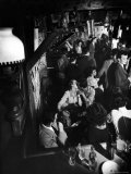 Inside a Crowded Pub with Couple Kissing, St. Germain Des Pres Photographic Print by Gjon Mili