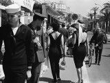 American Serviceman Admiring Two Female Pedestrians at the Cannes Film Festival Photographic Print by Paul Schutzer American Serviceman Admiring Two Female Pedestrians at the Cannes Film Festival Photographic Print by Paul Schutzer