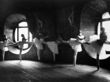 Ballerinas at Barre Against Round Windows During Rehearsal For "Swan Lake" at Grand Opera de Paris Photographic Print by Alfred Eisenstaedt