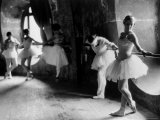 Ballerinas at Barre Against Round Windows During Rehearsal For "Swan Lake" at Grand Opera de Paris Photographic Print by Alfred Eisenstaedt