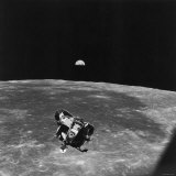 Astronauts in Apollo 11 Spacecraft, on Return Trip to Earth After Collecting Souvenirs Photographic Print
