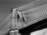 Detail of the Brooklyn Bridge Premium Photographic Print by Alfred Eisenstaedt