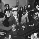 The Salvation Army Band Playing Musical Instruments and Singing in a Bar Photographic Print by Bernard Hoffman