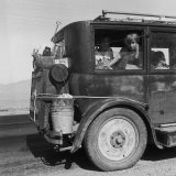Drought Refugees from Abilene, Texas, Working as Migratory Workers Lámina fotográfica por Dorothea Lange