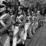Bands Playing in Staunton, Virginia For the Dedication of Woodrow Wilson's Birthplace Photographic Print by George Strock