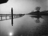 Flooded Race Track at Churchill Downs Submerged in Water from the Surging Ohio River Photographic Print by Margaret Bourke-White