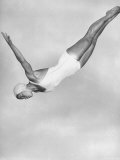 Diver Ann Ross Performing Swan Dive Premium Photographic Print by Gordon Coster
