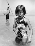 Girl with a Fishing Rod Premium Photographic Print by Alfred Eisenstaedt