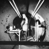 Scientist Dr. Sig Hansen, Clad in 50lb Aluminum and Steel Space Suit in Vacuum Chamber, "Moon Room" Photographic Print by J. R. Eyerman
