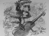 Caricature of Celebrated French Composer of Opera Bouffe Jacques Offenbach, Photographic Print