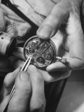 78 Year Old Watch Maker at His Job of Repairing Watches Photographic Print by Yale Joel