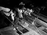 Female "Burners" Using Acetylene Torches to Bevel Armor Plate For Tanks at Steel Works Photographic Print by Margaret Bourke-White