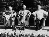 Big Three Allied Leaders at Potsdam Conference, Discussing Plans For the Future of Germany Photographic Print
