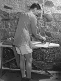 G.I. Ironing His Pants Premium Photographic Print by John Florea