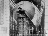 Completed Iron Framework of Zeppelin Being Covered with Cotton Cloth at Fabrication Plant Premium Photographic Print