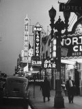 Brightly Lit Casinos Lining the Street Photographic Print by Peter Stackpole