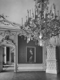 Elaborate Crystal Chandeliers Hanging from Ceilings in Kunsthistoriches Museum Premium Photographic Print by Nat Farbman
