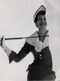 Dorian Leigh Modeling Suit by Adele Simpson and Hat by John Frederics Premium Photographic Print by Gjon Mili