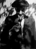 Farmer Who Has Brought His Grapes to the Hennessy and Co. Distillery Sampling Some Brandy Photographic Print by Gjon Mili