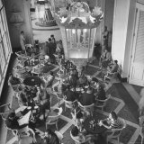 View of the Main Dining Room in the Hotel Quitandinha in Brazil Photographic Print by Frank Scherschel