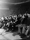 Cheering Fans at Basketball Game in Madison Square Garden Premium Photographic Print by Gjon Mili Cheering Fans at Basketball Game in Madison Square Garden Premium Photographic Print by Gjon Mili
