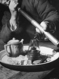Customer Smoking Opium at an Opium Den Premium Photographic Print by George Lacks