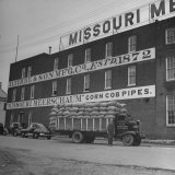 View of a Corn Cob Pipe Factory Photographic Print by Wallace Kirkland