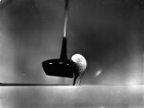 Close Up Shot of Driver Club Head Impacting Ball on Tee Photographic Print by Gjon Mili