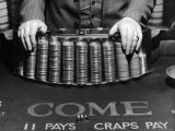 Craps Table Set Up at Town House Gambling Casino Premium Photographic Print by Alfred Eisenstaedt