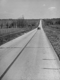 Car Driving Down Country Road Premium Photographic Print by Alfred Eisenstaedt