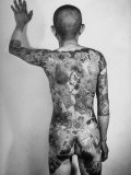 Japanese Man with Tattoos Premium Photographic Print by Alfred Eisenstaedt