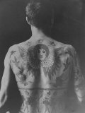 Good Study of the Back of a Tattooed Man Premium Photographic Print Good Study of the Back of a Tattooed Man Premium Photographic Print