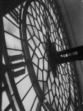Close Up of Back of Lit Face of Big Ben Photographie par E O Hoppe