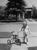 Child Playing with Tricycle Premium Photographic Print by Alfred Eisenstaedt