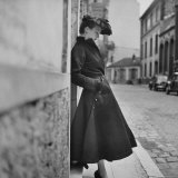 Woman Modeling a Back Flared Skirt Photographie par Gordon Parks