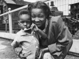 African American Mother and Son Premium Photographic Print by Gordon Coster