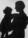 Good Silhouette of a Mother and Child Premium Photographic Print