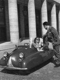 Fiat's One Cylinder Volugrafo, a Streamlined Auto as Cheap to Run as a Motorbike or Bicycle Premium Photographic Print by Alfred Eisenstaedt
