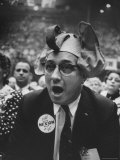 Man Demonstrating Republican Party Symbols Premium Photographic Print by Francis Miller