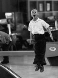 Child Bowling at a Local Bowling Alley Photographie par Art Rickerby