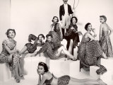 Leopard Fabric Fashions Reproduction photographique sur papier de qualité par Eliot Elisofon