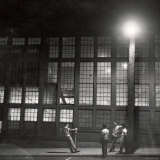 Teenage Boys Whiling Away a Summer Night on the Street Photographie par Gordon Parks