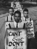 African Americans on Picket Line, Protesting Treatment at Lunch Counter Photographic Print by Howard Sochurek
