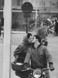 Couple Kissing in the Street Photographic Print by Stan Wayman