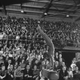 Gymnast Sharon Richardson Participating in a Soviet-US Meet at West Chester State Teachers' College Photographic Print by George Silk