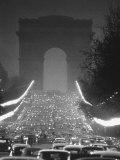 Evening Traffic on the Champs Elysees Premium Photographic Print by Ralph Crane