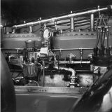 Copper and Brass Engine of 1914 Rolls Royce Model "Silver Ghost Tourer" Photographic Print by Walker Evans
