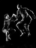 Professional Dancers Willa Mae Ricker and Leon James Show Off the Lindy Hop Photographic Print by Gjon Mili