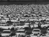 Fords Huge Auto Promotion Scheme to Show Its New Cars Premium Photographic Print by Francis Miller